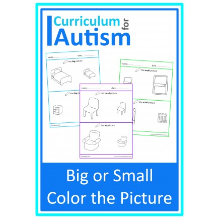 Big or Small Color In Worksheets